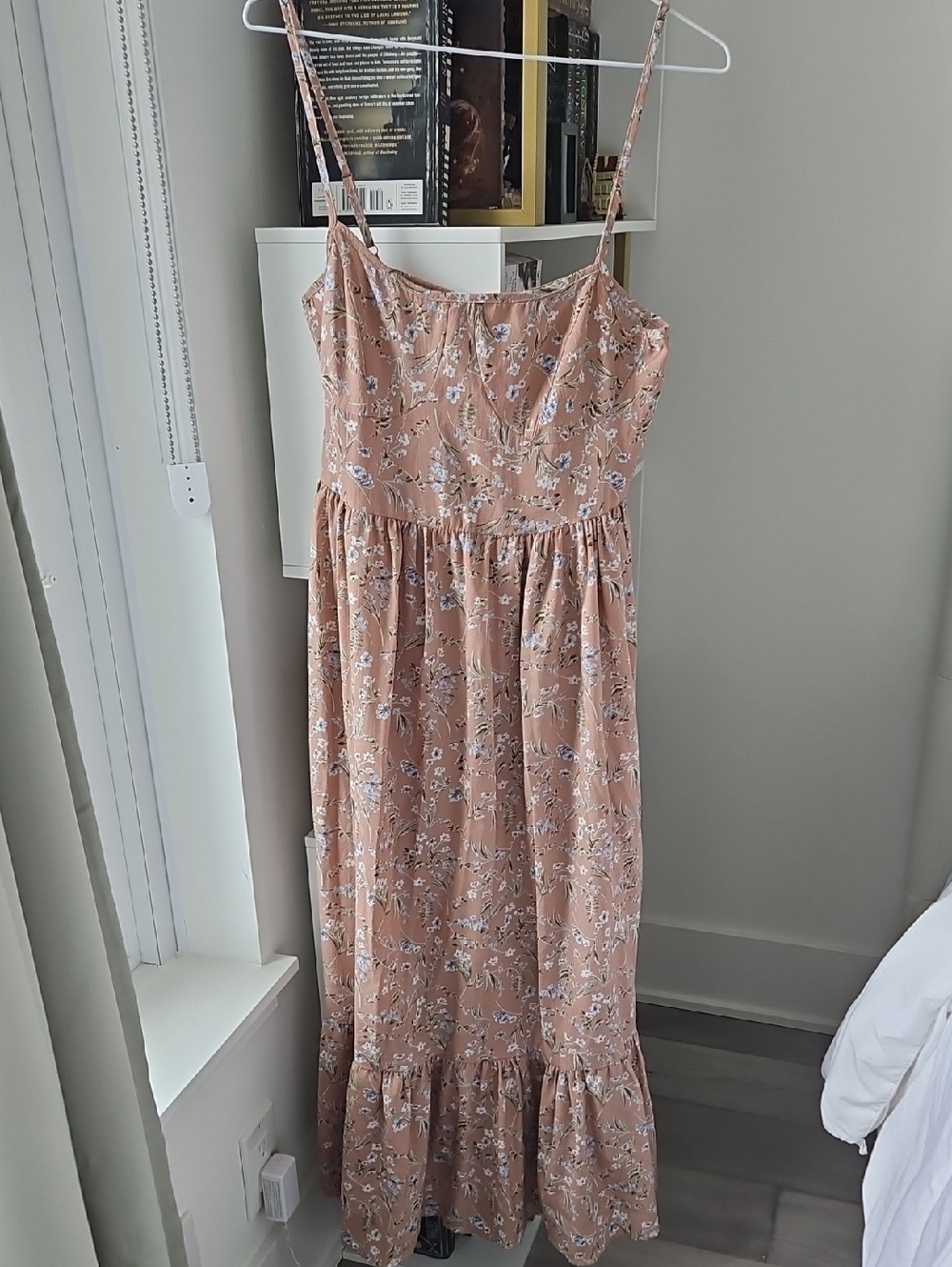 Dazy Floral Rose Spaghetti Strap Maxi Dress